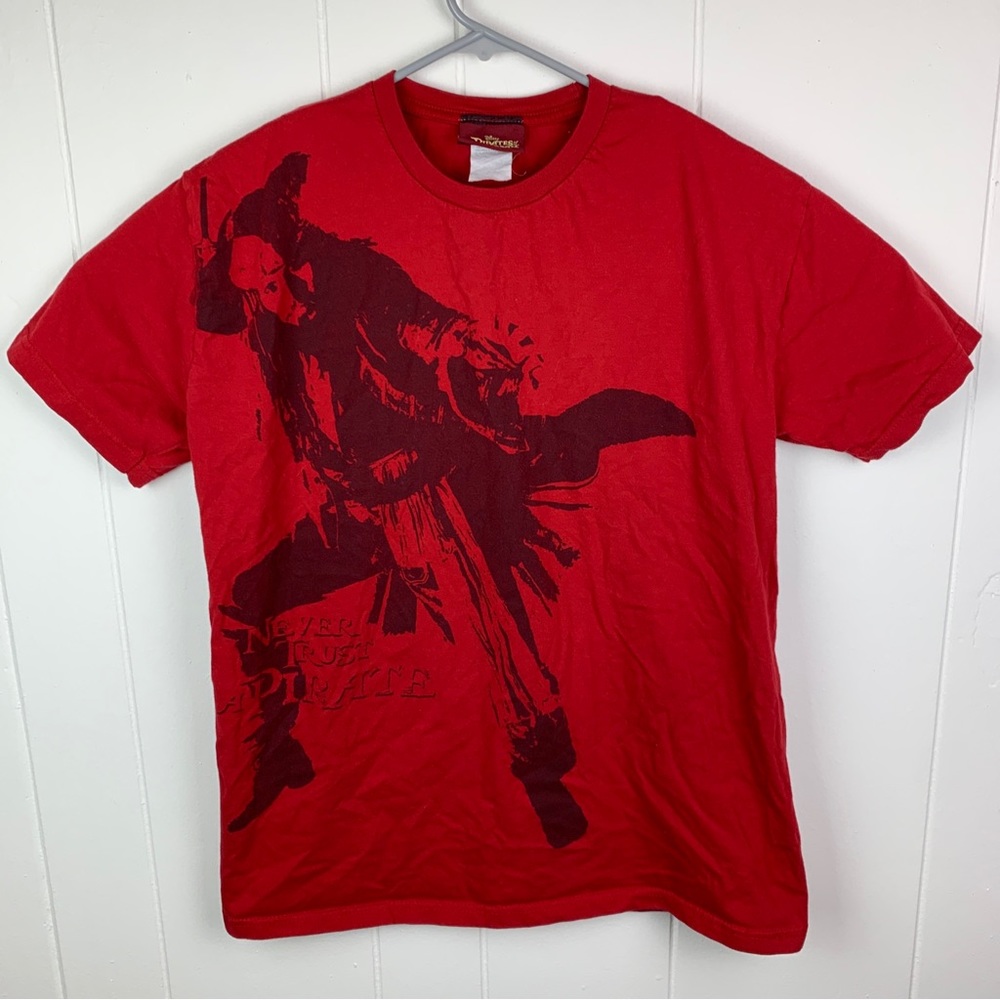 Disney Pirates Of The Caribbean Shirt Jack Sparrow Red Men’s Large